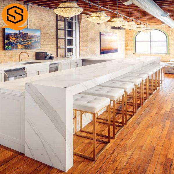 Quality Marble Stone Coffee Shop Bar Counter I Shape Hygienic Antibacterial for sale