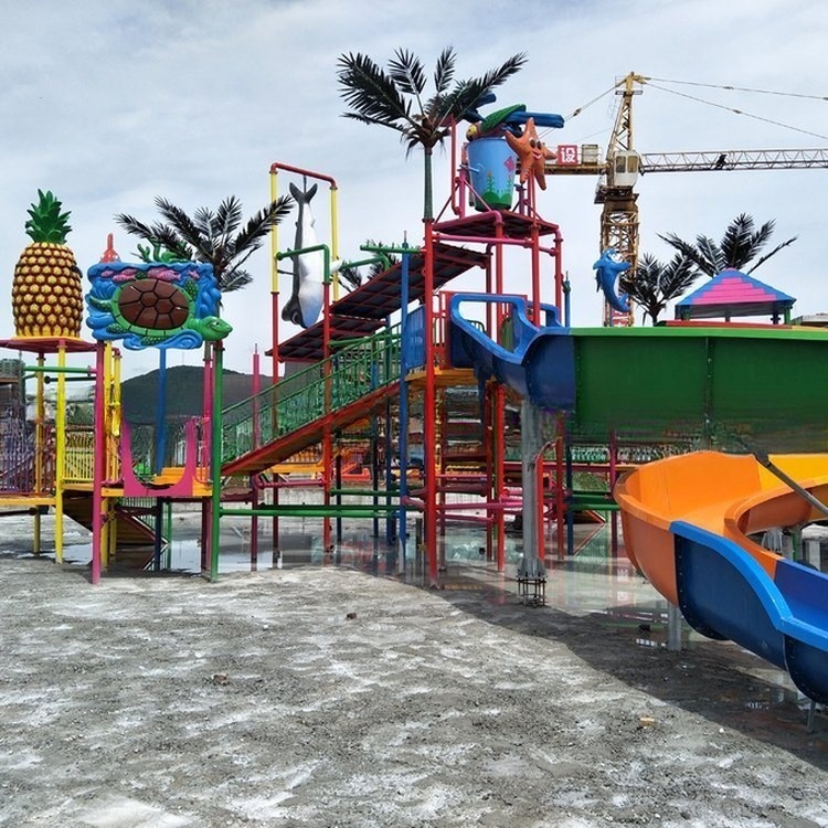 Fiberglass Water House Slide for Aqua Theme Park