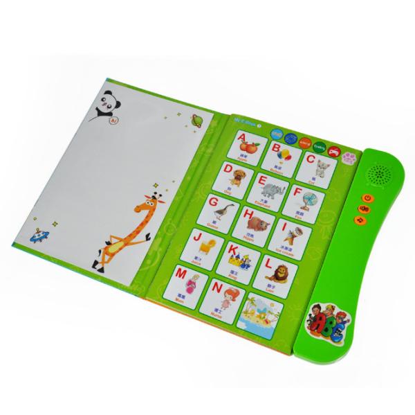 Quality 1.05 Pounds Alphabet Sound Book Custom ROHS Kids English Chinese Baby Toys Book for sale