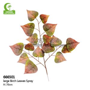 Fire Retardant 60cm Height Artificial Tree Branches , Artificial Birch Leaves