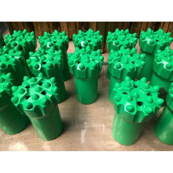 T38 - 76mm Drop Center / Flat Face High Wear Resistance Threaded Drill Button Bits