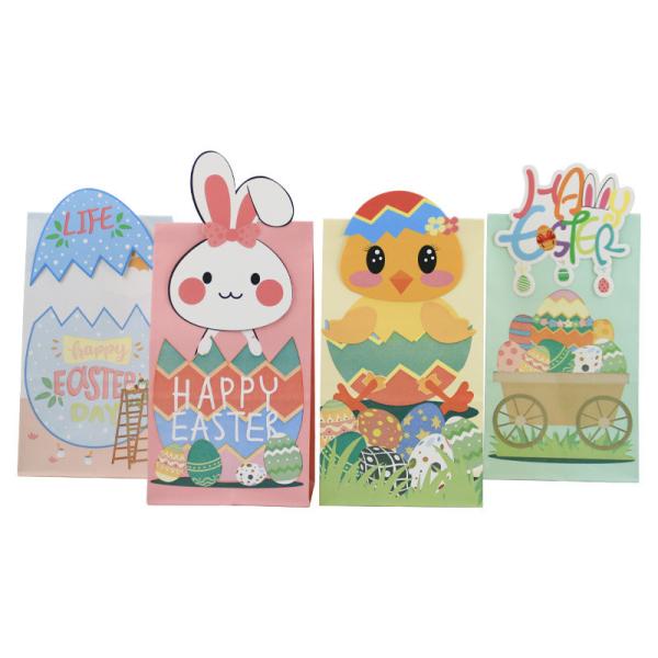 Quality Easter Day Food Takeaway Paper Biodegradable Bags 12g For Cake Bread for sale