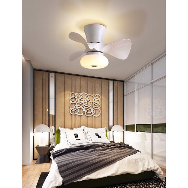 Ultra-Thin Ceiling Fan Light Nordic Restaurant Simple Small Fan Light Children'S Bedroom Room Fan Light