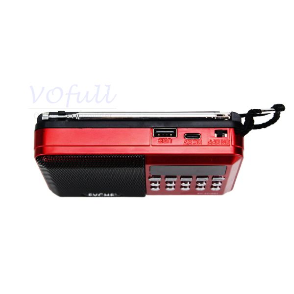 4OU 2 Inches Speaker Portable Radio Player With Built in TWS And Flashlight