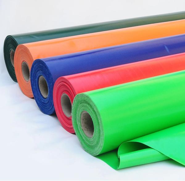 Quality 100% Polyester PVC Coated Fabric Plastic PVC Vinyl Tarpaulin Roll For Truck Cover Material for sale