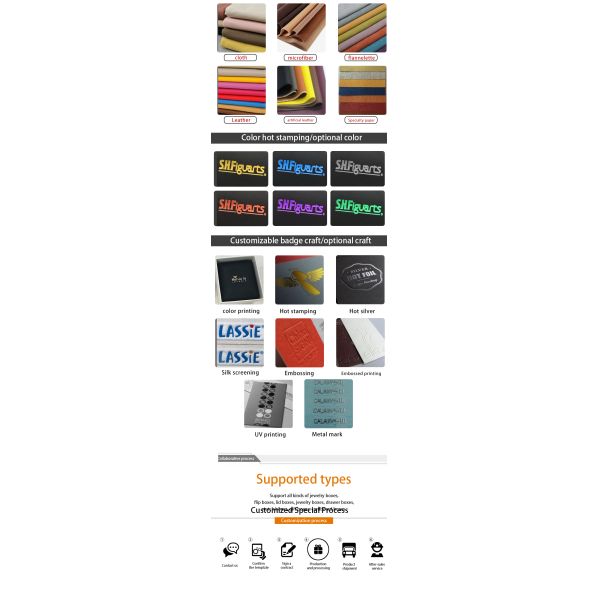 Custom Logo Silk Screen Print Jewelry Package with Rounded Red Leather by Hanhong