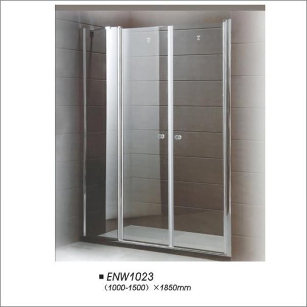 Quality Tempered Glass Shower Screen With Frame Pivot Open Style CE Certification for sale