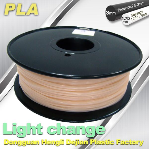 Quality Light Change ABS 3D Printer Filament 1.75mm / 3.0mm Filament For 3D Printing for sale