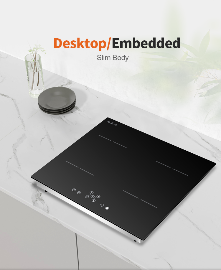 Smoke proof 4 Hob High Power Induction Cooktop With Touch Control