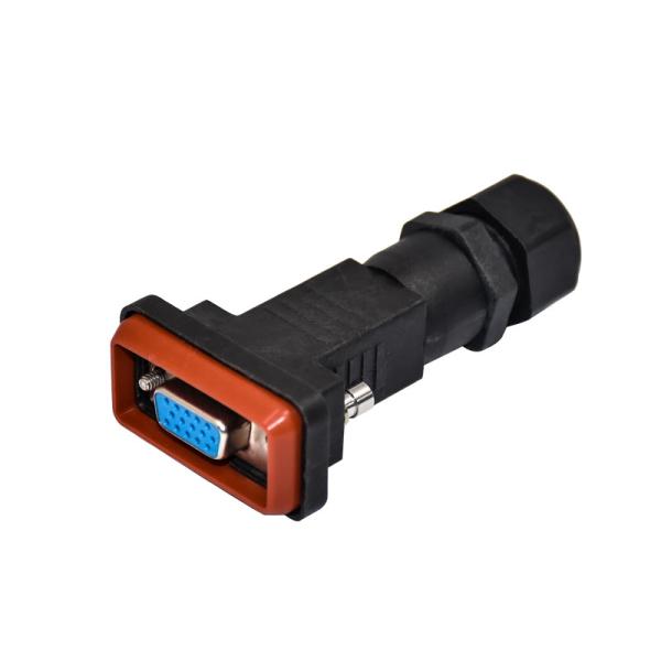 Quality Audio Video Waterproof Cable Connector 9 Pin - 15 Pin Male Female D Sub Connector for sale