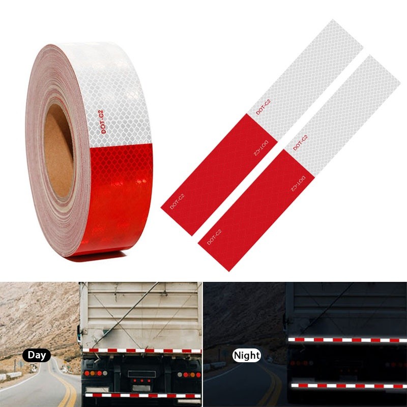 Size Customized Vehicle Reflective Tape Sticker DOT-C2 Conspicuity Tape Markings Sheets