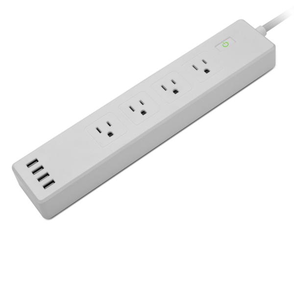 Quality Wireless APP Control Wifi Smart 4 Outlet Power Strip Tuya US 10A for sale