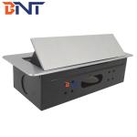 Video conference solution power changeable tabletop media pop up power outlet