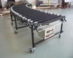 Flexible Expandable Motorized Rubber Coated Roller Conveyor,Loading Unloading