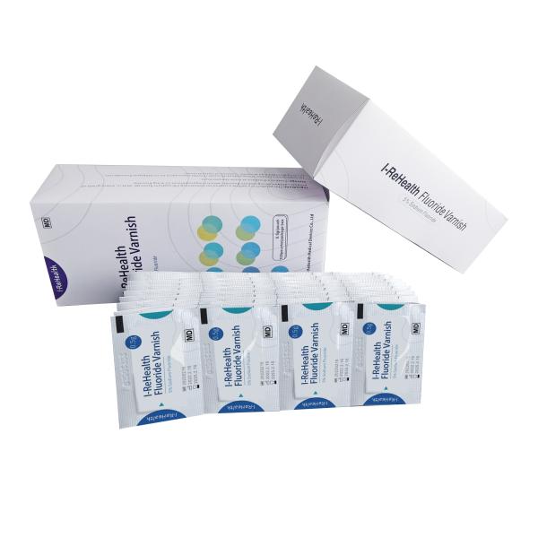 Quality I-ReHealth Melon Flavor Fast Release 5% Sodium Fluoride Varnish 100x0.5g Unit Dose CE for sale