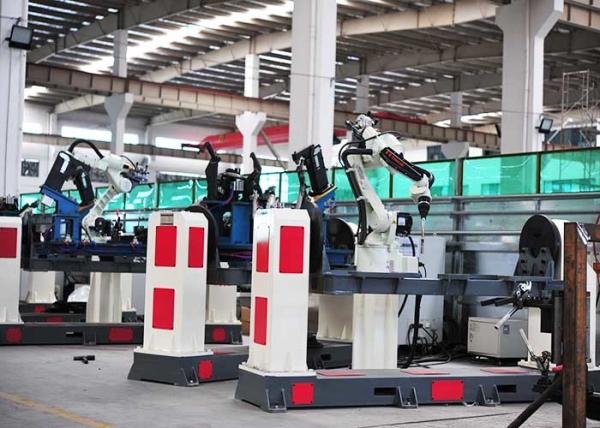 Car Parts Automated Welding Machine , LED Touch Color Screen Robotic Welding