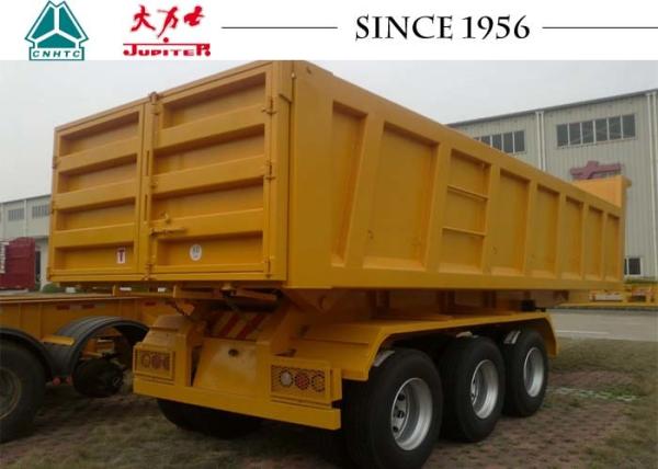 Quality 27 CBM 3 Axles Dump Semi Trailer 40 Tons For Kenya For Container Transport for sale