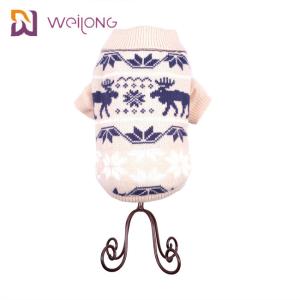 Fall And Winter Snowflake Argyle Knitted Dog Sweater Customized