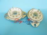 Chassis Mount 9 Pin Tube Socket , White Color Tube Socket Pcb For El504 El519