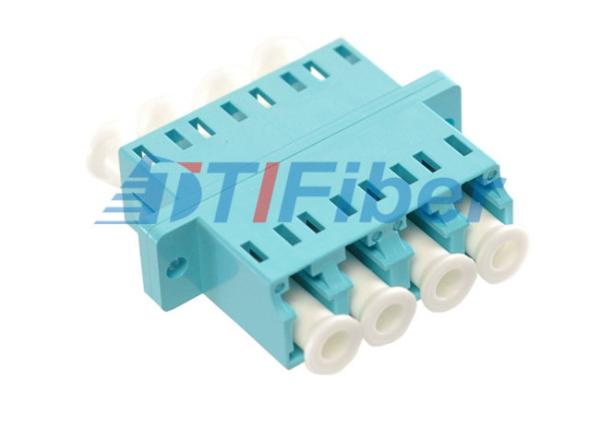 Quality LC Multimode OM3 Aqua Duplex Plastic Fiber Optic To Ethernet Adapter for Test Network for sale