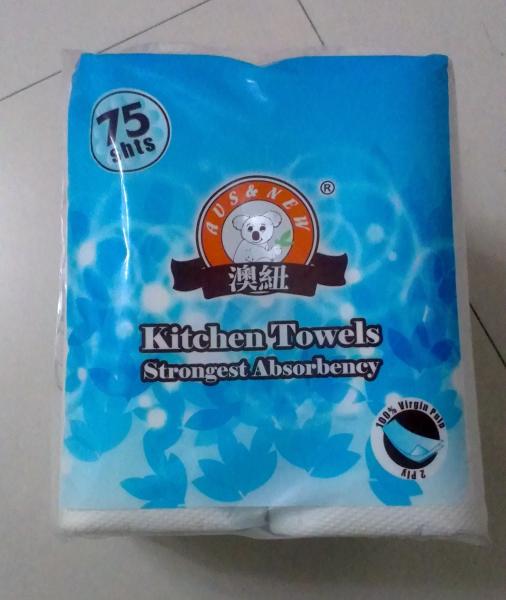 Quality Ultra Absorbent Kitchen Paper Towel Roll , 2 Ply Embossed Paper Towel for sale