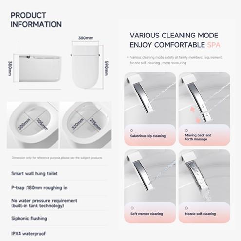 Quality Bathroom Modern Smart Toilet Bidet AC 220V with Water Temperature Control for sale