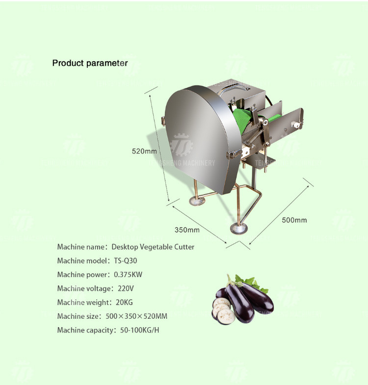 100KG/H Desktop Onion Chopper Cucumber Slicer Machine