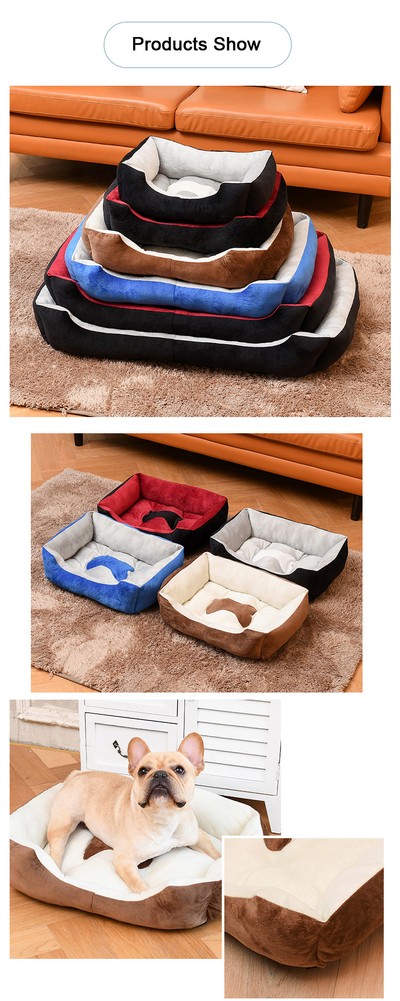 Non Slip Pet Calming Beds Kennel 110cm Breathable Cat Dog Nest Ventilated