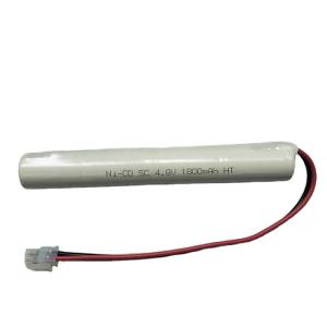 China 4.8V NiCd Emergency Lighting Battery Pack Rechargeable With Plugs on sale