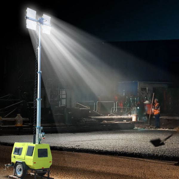 Diesel Light Tower Running Time 8hours Emergency Light Tower Trailer Mounted Light Towers