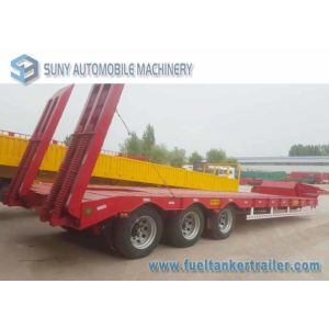 China Load Capacity 45 T 50 T 3 Axles semi truck trailer Lowbed Hydraulic Legs on sale