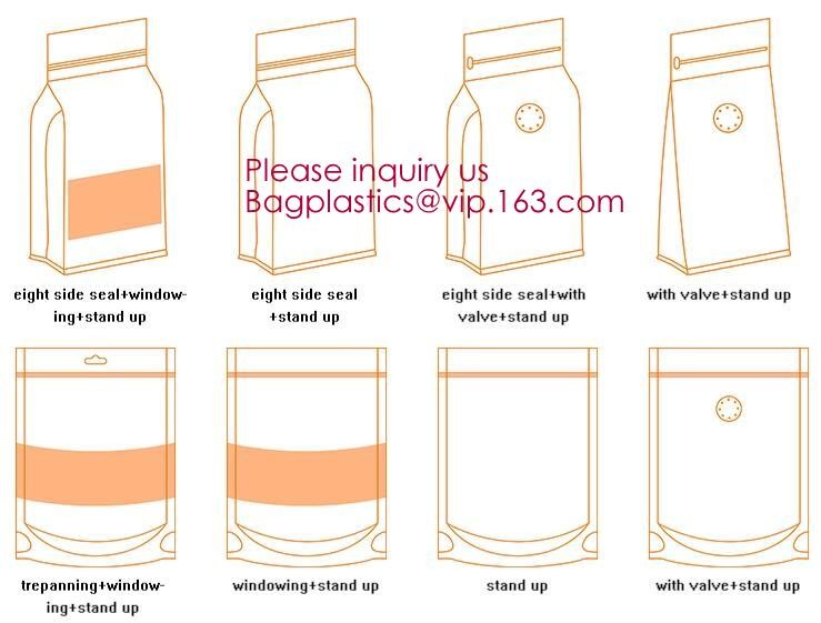 Transparent bopp/opp square block bottom bags with side gusset,Bopp Block Square Bottom Bag,Clear Square Bottom Bags,Can