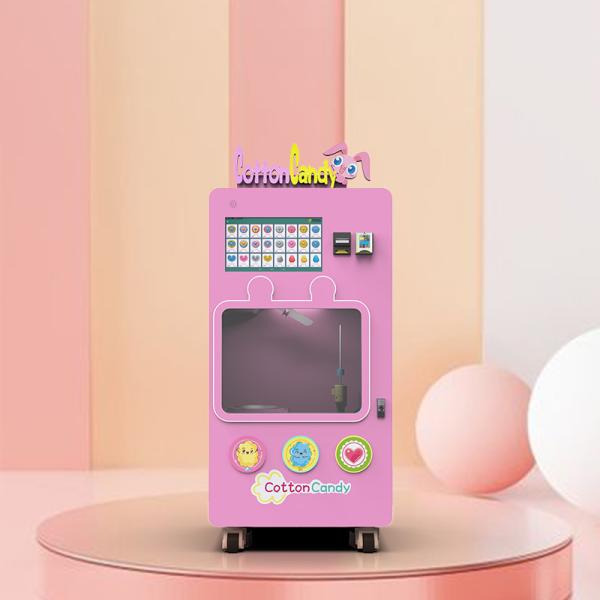 Quality Multiple Payment Fairy Floss Vending Machine Remote Control Cotton Candy Vender for sale