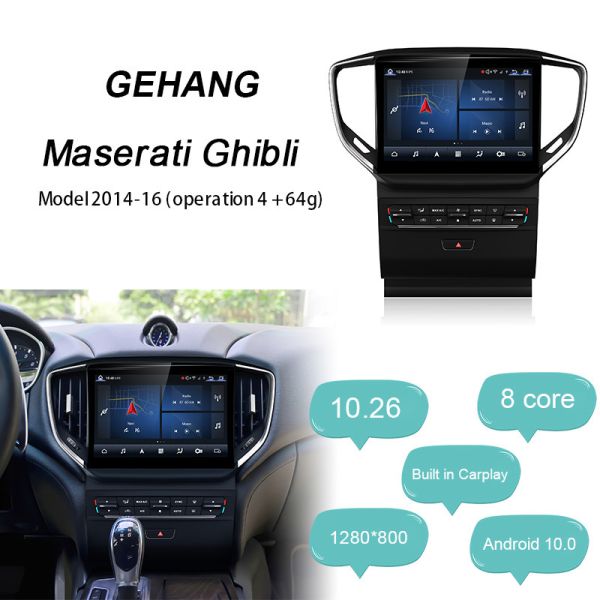 Ghibli 2014-2016 Maserati Android Auto device Stereo 4 64G Car Multimedia Player