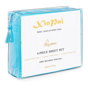 Buy cheap Solid Pattern Microfiber Bed Sheet Set 133 * 60 Fabric Density product