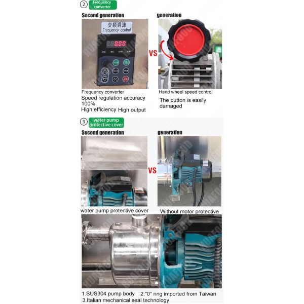 Fruit Vegetable 500kg/H Drum Washing Machine