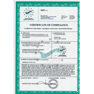 Jinan Wang Te Bei Equipment Co., Ltd. Certifications