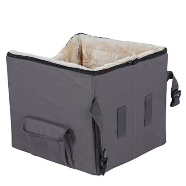 15in 14in Dog Car Seat Carrier Portable Black Double Faced