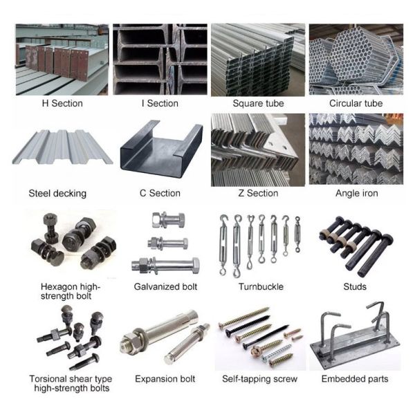Prefabricated Light Steel Structure Storage Warehouse Buildings Workshop
