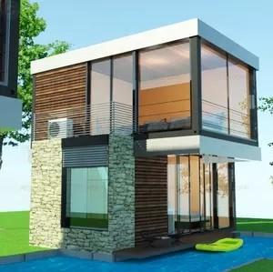 China 2 Storey Steel House Container Furnished Apartment Hotel Villa For Holiday on sale