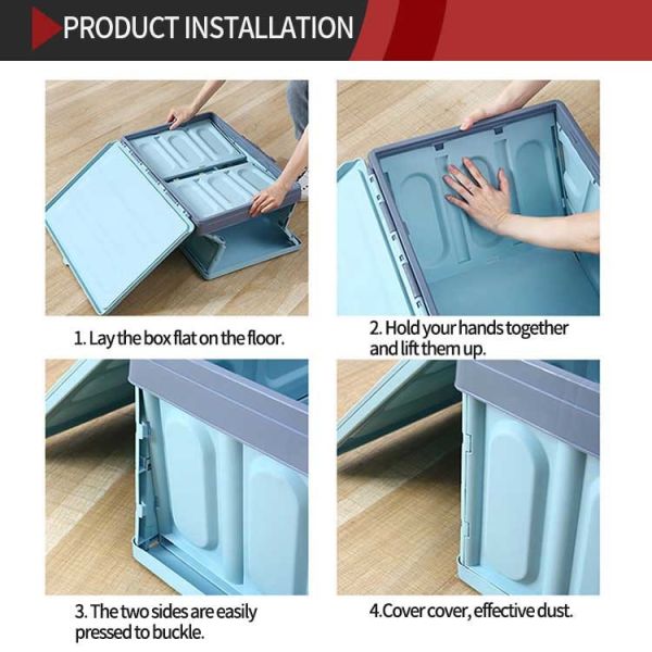 Detachable Square Cube Household Storage Containers PP Plastic Collapsible Dustproof