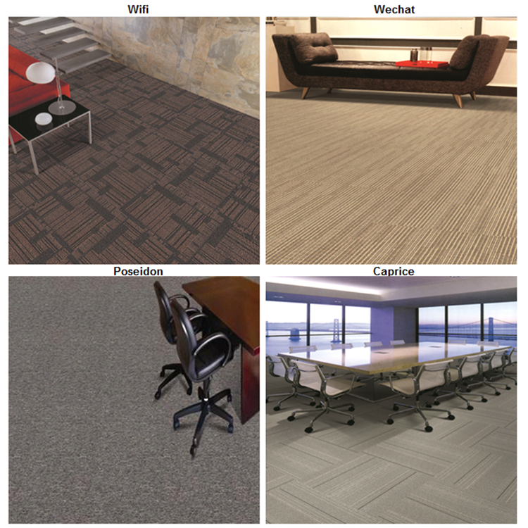 Shaggy pattern nylon modular carpet tile 50 x 50