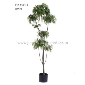 Lifelike Artificial Fern Tree , Artificial House Plants Iron Wire Delightful