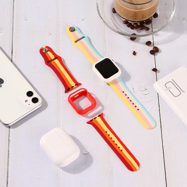 38mm / 40mm Four Color Silicone Watch Strap Replacement Portable