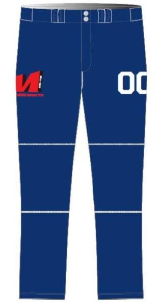 Quality Sublimation Printing Boys Baseball Pants , 100% Polyester Sublimated Team Wear for sale