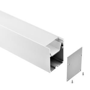 Buy cheap Oblong Suspended LED Profile Aluminium Alloy Anodized LED Channel Diffuser 55*75mm product