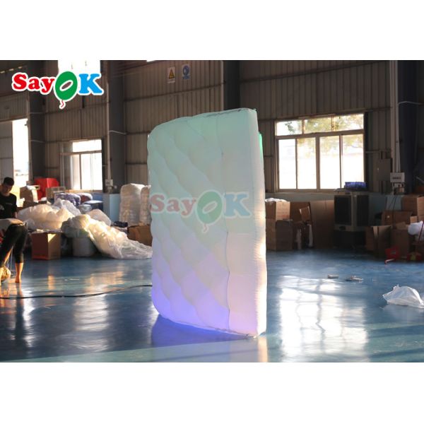 New Attractive Led Inflatable Wall Inflatable LED White Photo Booth Wall For Event