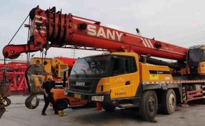 China 75 Ton Used Truck Mounted Knuckle Boom Cranes With 5 Boom Section 80km/H Speed on sale