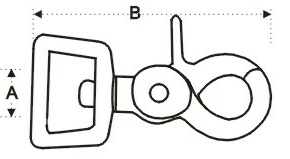 DP-5015ZS Square Eye Trigger Snap Hook Zinc Diecast Swivel Spring Clips