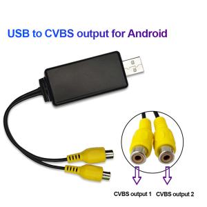 Buy cheap USB to CVBS Video output Adapter to RCA interface Cable usb input 2 ports video output to Car Radio product